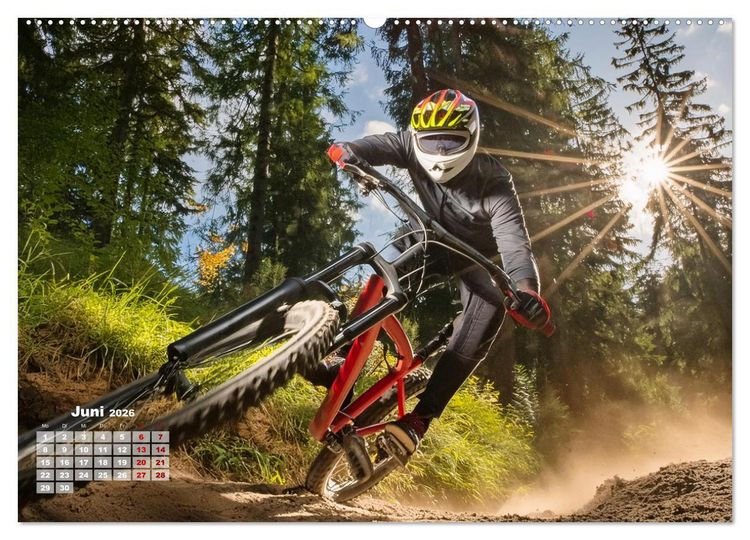 Produktbild: Abfahrtsrausch Downhill Aktion (Wandkalender 2026 DIN A2 quer), CALVENDO Monatskalender