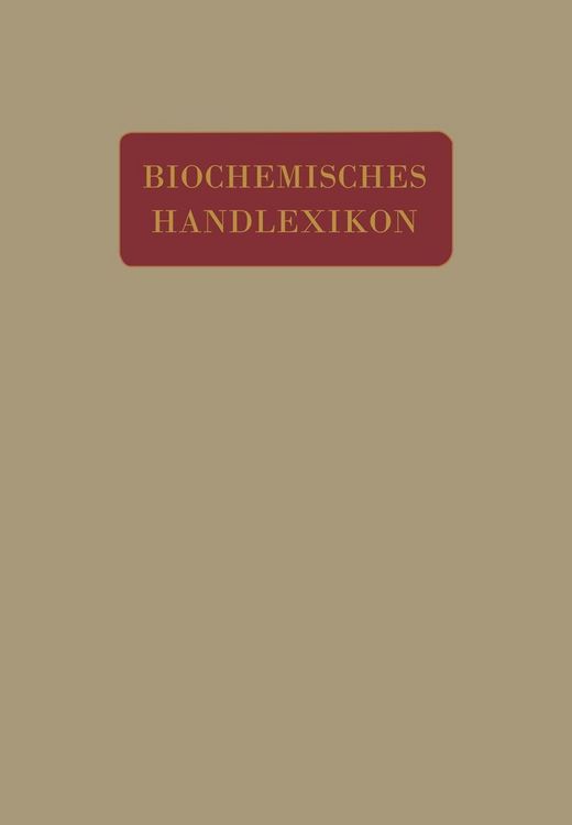 Produktbild: Biochemisches Handlexikon