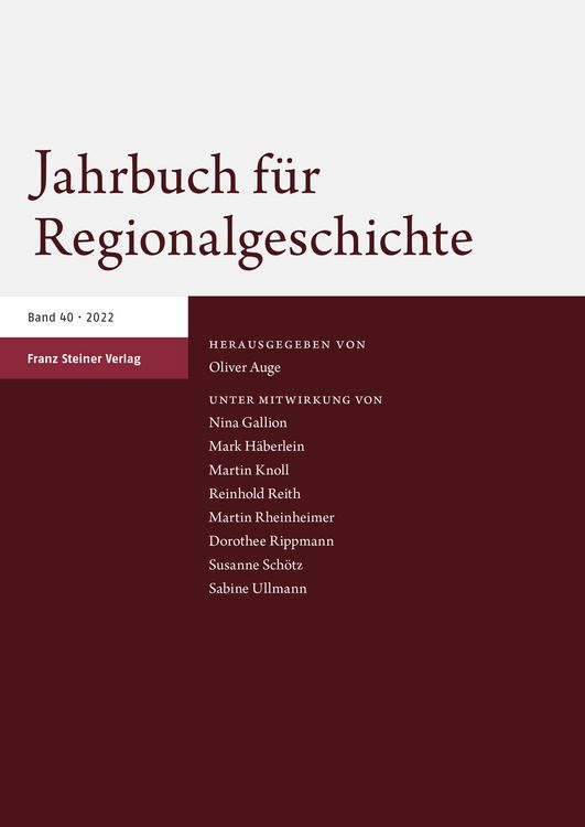 Produktbild: Jahrbuch f&uuml;r Regionalgeschichte 40 (2022)