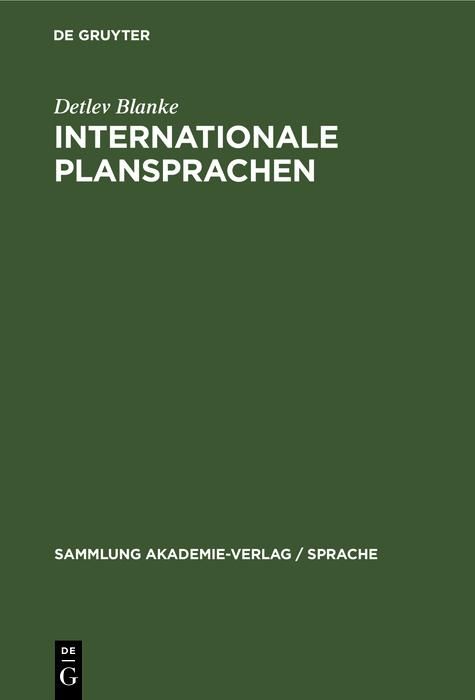 Produktbild: Internationale Plansprachen