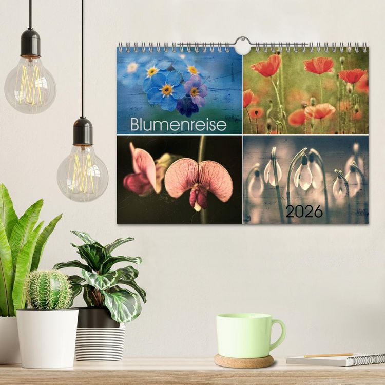 Produktbild: Blumenreise 2026 (Wandkalender 2026 DIN A4 quer), CALVENDO Monatskalender