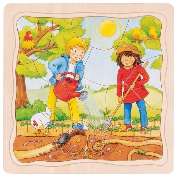 Produktbild: Schichtenpuzzle Sonnenblumenfeld