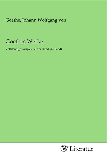 Produktbild: Goethes Werke