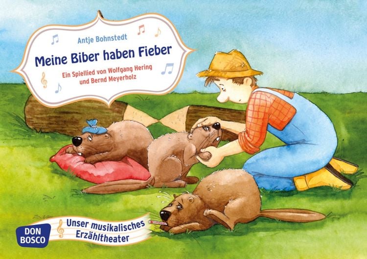 Produktbild: Meine Biber haben Fieber. Ein Spiellied, Kamishibai Bildkartenset