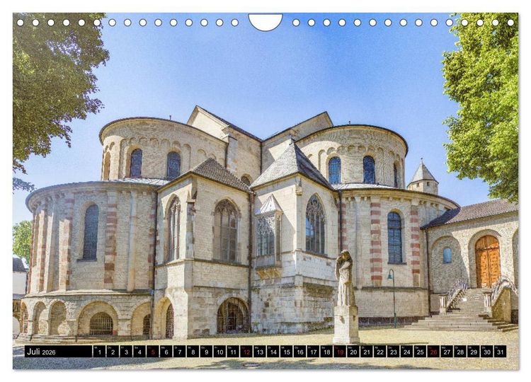 Produktbild: Kirchen in K&ouml;ln - Heilige St&auml;tten und imposante Bauten (Wandkalender 2026 DIN A4 quer), CALVENDO Monatskalender