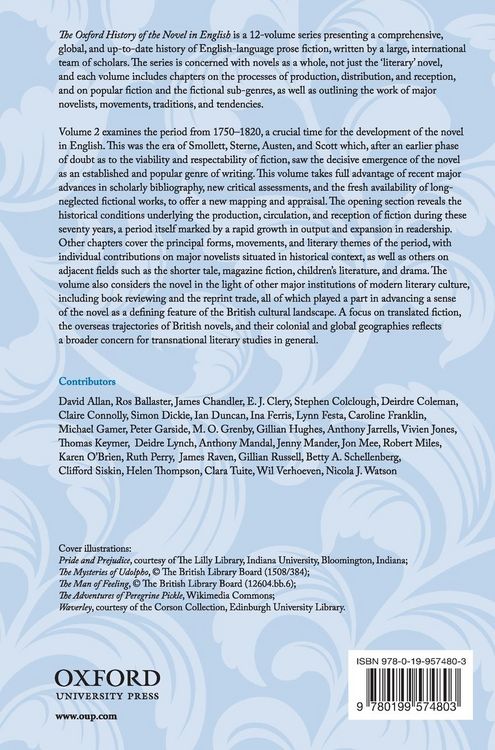 Produktbild: Oxf Hist Nov Eng 1750-1820 Vol 2 Ohne C