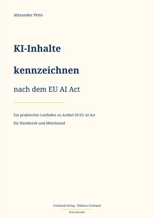 Produktbild: KI-Inhalte kennzeichnen nach dem EU AI Act