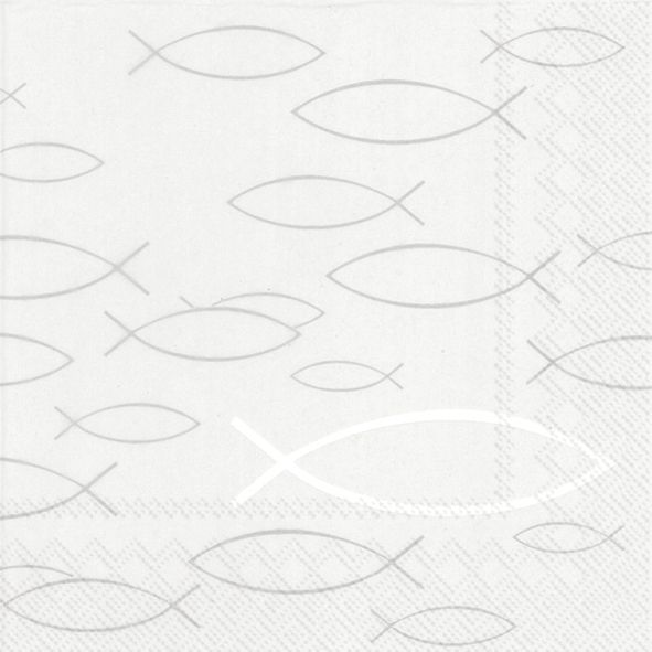 Produktbild: Lunch-Servietten, "Peaceful Fish" grau