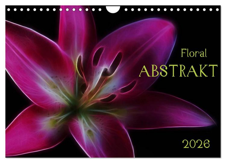 Produktbild: Floral Abstrakt 2026 (Wandkalender 2026 DIN A4 quer), CALVENDO Monatskalender