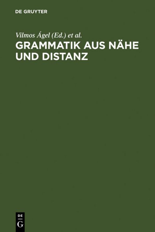 Produktbild: Grammatik aus N&auml;he und Distanz