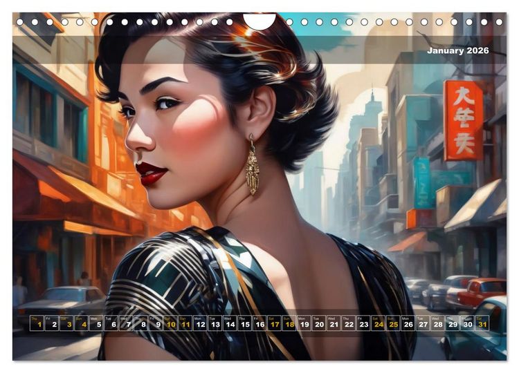 Produktbild: Yolanda's portraits, a graphic portfolio (Wall Calendar 2026 DIN A4 landscape), CALVENDO 12 Month Wall Calendar