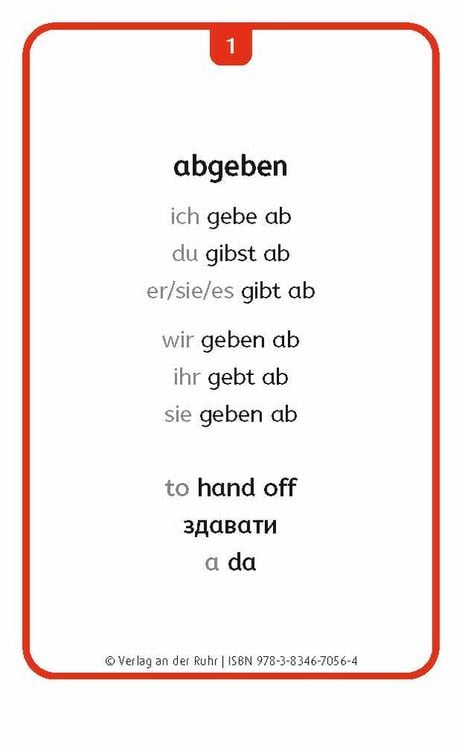 Produktbild: Verben: Set 2 - Deutsch, Englisch, Ukrainisch und Rum&auml;nisch