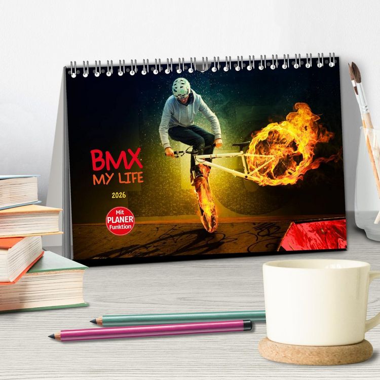 Produktbild: BMX My Life (Tischkalender 2026 DIN A5 quer), CALVENDO Monatskalender