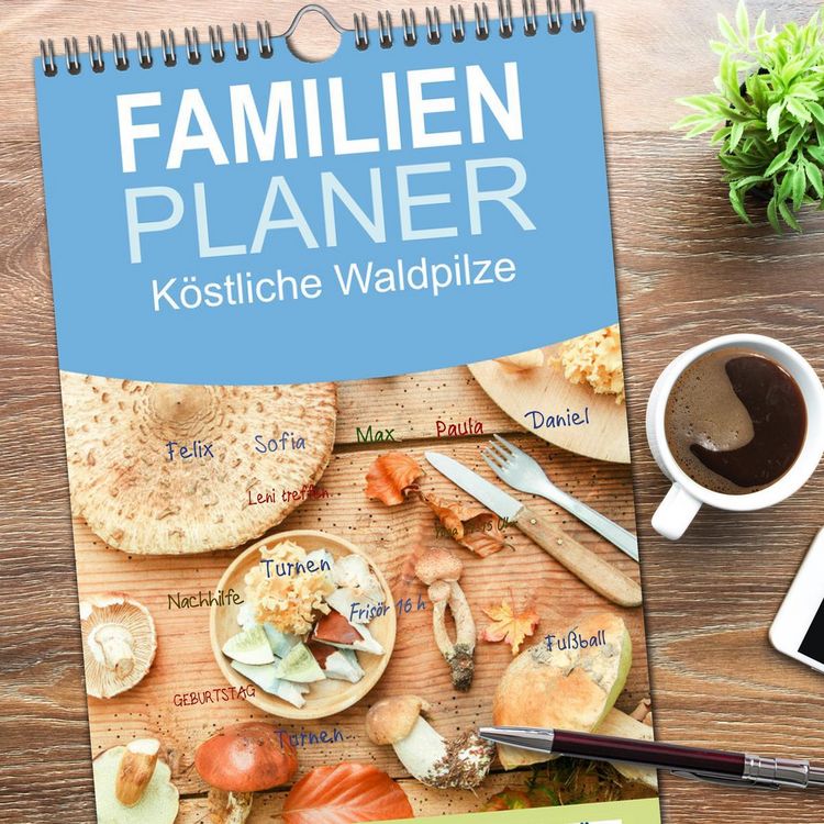 Produktbild: Familienplaner 2026 - K&ouml;stliche Waldpilze mit 5 Spalten (Wandkalender, 21 x 45 cm) CALVENDO