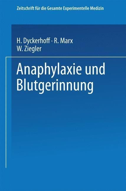 Produktbild: Anaphylaxie und Blutgerinnung