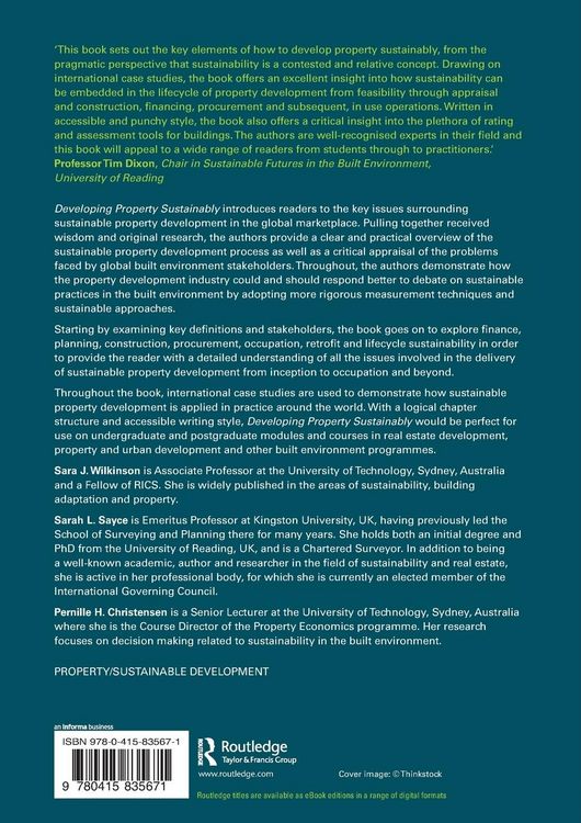 Produktbild: Developing Property Sustainably