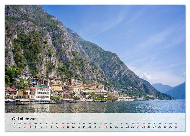 Produktbild: Limone sul Garda - Traumhaftes St&auml;dtchen am Gardasee (Tischkalender 2026 DIN A5 quer), CALVENDO Monatskalender