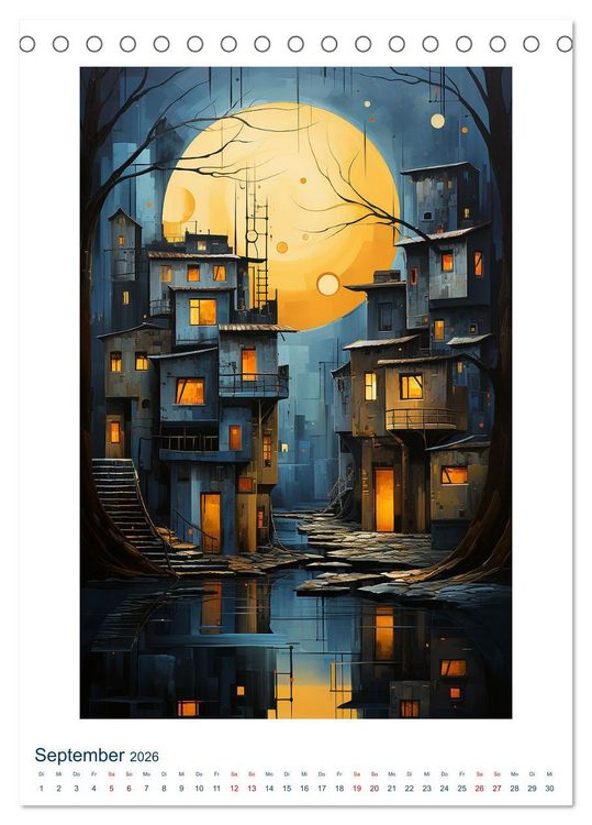 Produktbild: ART DECO City (Tischkalender 2026 DIN A5 hoch), CALVENDO Monatskalender