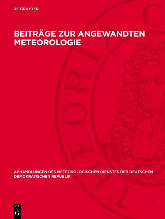 Produktbild: Beitr&auml;ge zur angewandten Meteorologie