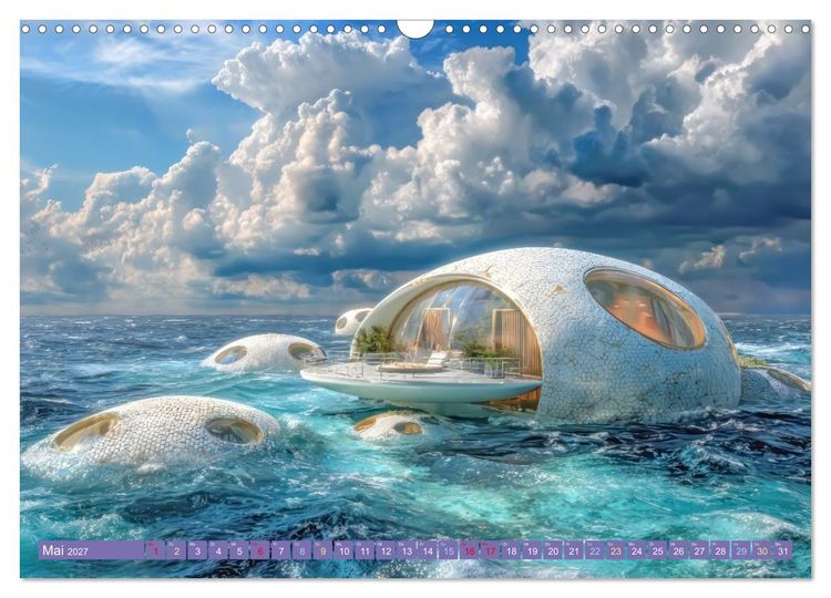 Produktbild: Tauche ein in die Zukunft - Science Fiction Unterwasserwelten (Wandkalender 2027 DIN A3 quer), CALVENDO Monatskalender