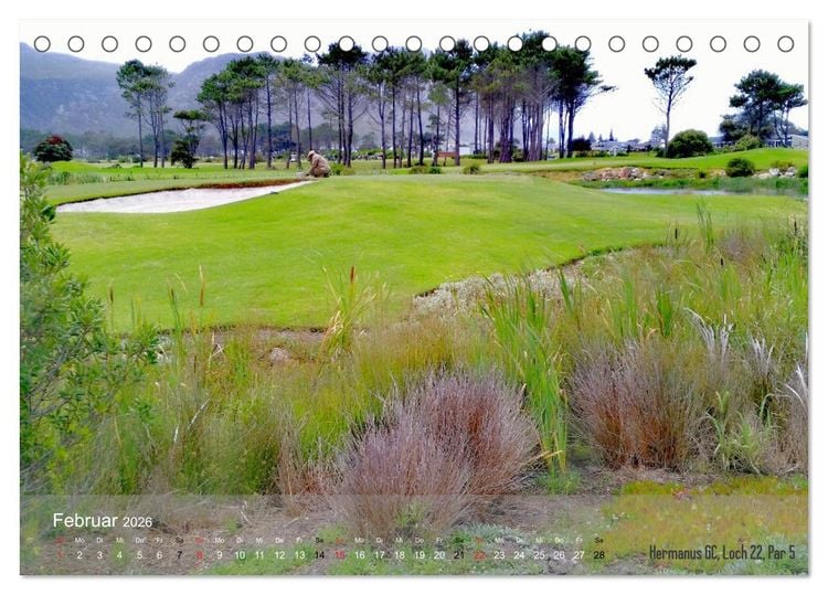 Produktbild: Golfpl&auml;tze Kapstadt - Cape Winelands und Overberg (Tischkalender 2026 DIN A5 quer), CALVENDO Monatskalender