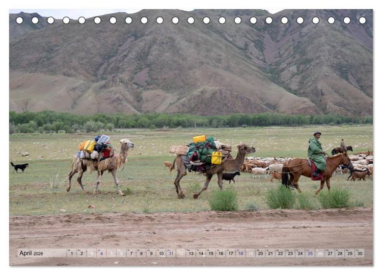 Produktbild: Pferde und Reiter der Mongolei (Tischkalender 2026 DIN A5 quer), CALVENDO Monatskalender
