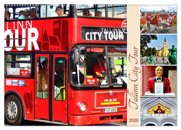 Produktbild: Tallinn City Tour (Wandkalender 2026 DIN A2 quer), CALVENDO Monatskalender