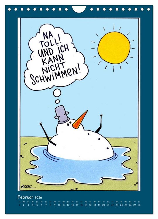 Produktbild: Na Toll! Comics von Martin Zak (Wandkalender 2026 DIN A4 hoch), CALVENDO Monatskalender
