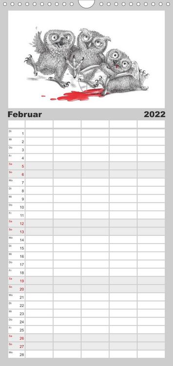 Produktbild: Familienplaner TIERONISCH (Wandkalender 2022 , 21 cm x 45 cm, hoch)