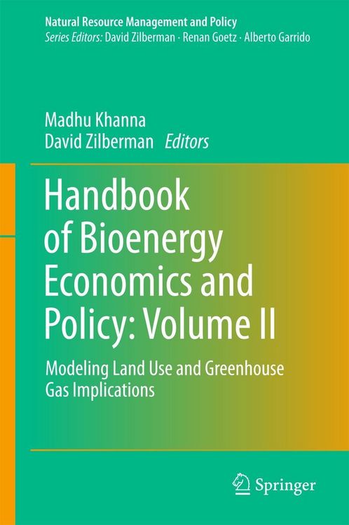 Produktbild: Handbook of Bioenergy Economics and Policy: Volume II