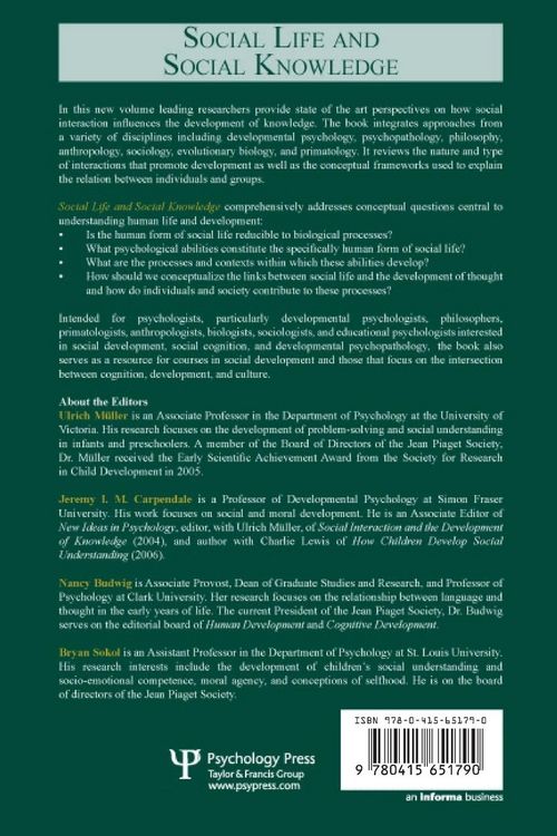 Produktbild: Social Life and Social Knowledge