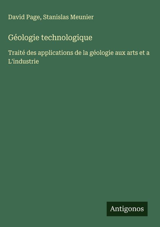 Produktbild: G&eacute;ologie technologique