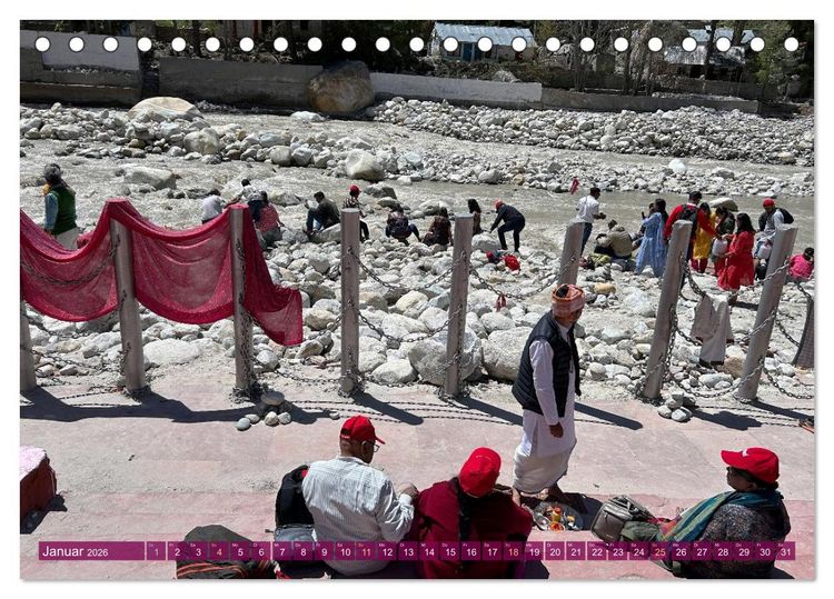 Produktbild: Char Dham - hinduistische Pilgerreise im Himalaya (Tischkalender 2026 DIN A5 quer), CALVENDO Monatskalender
