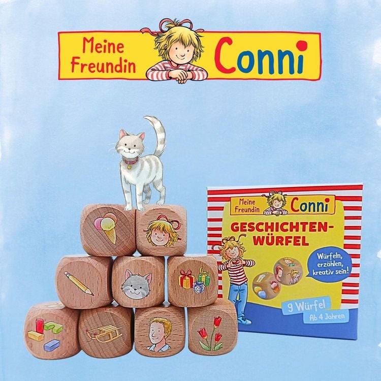 Produktbild: Geschichtenw&uuml;rfel mit Conni
