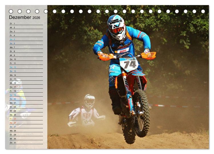 Produktbild: Motocross - tollk&uuml;hne Kerle (Tischkalender 2026 DIN A5 quer), CALVENDO Monatskalender