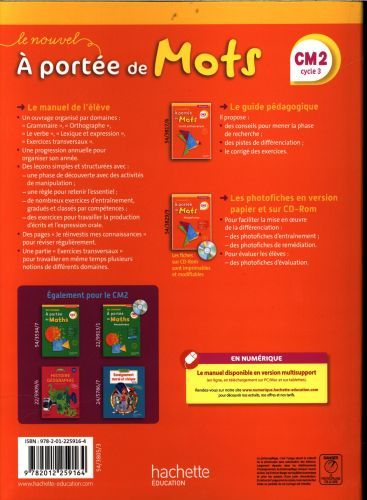 Produktbild: Le nouvel A port&eacute;e de mots, fran&ccedil;ais, CM2, cycle 3 : &eacute;l&egrave;ve