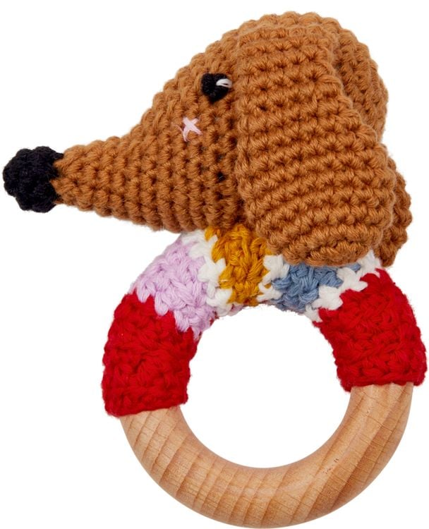 Produktbild: Häkel-Ringrassel Dackel - BabyGlück
