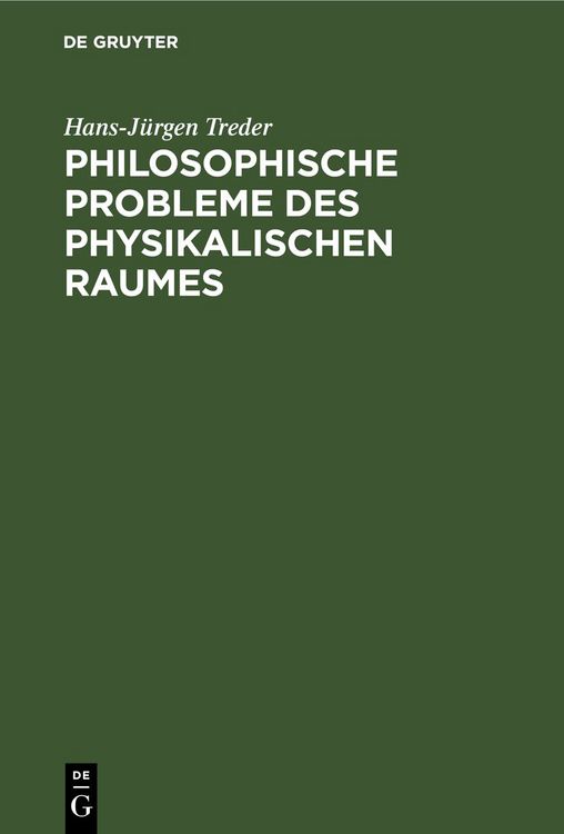 Produktbild: Philosophische Probleme des physikalischen Raumes