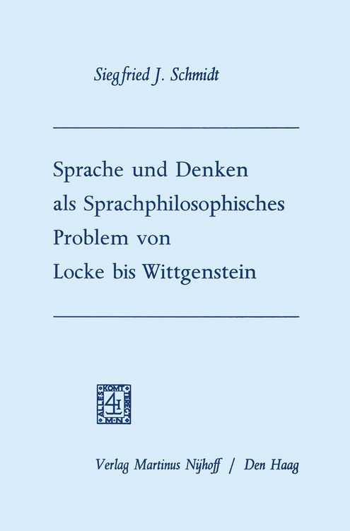 Produktbild: Sprache und Denken als Sprachphilosophisches Problem von Locke bis Wittgenstein