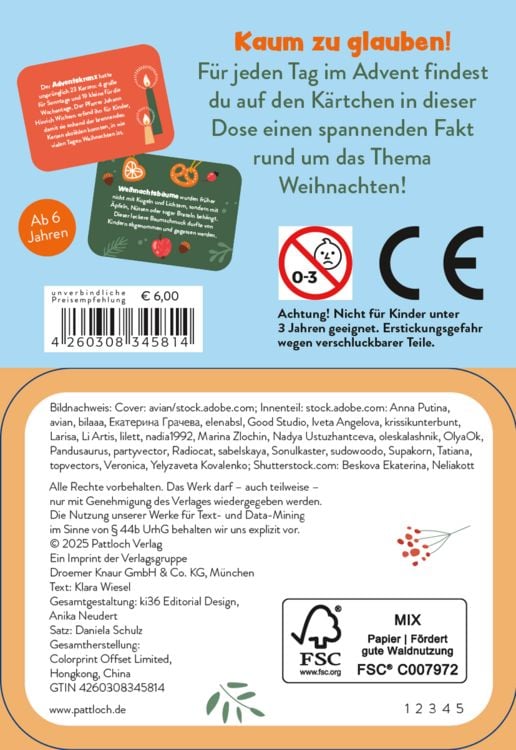 Produktbild: 24 x cooles Weihnachtswissen f&uuml;r Kinder