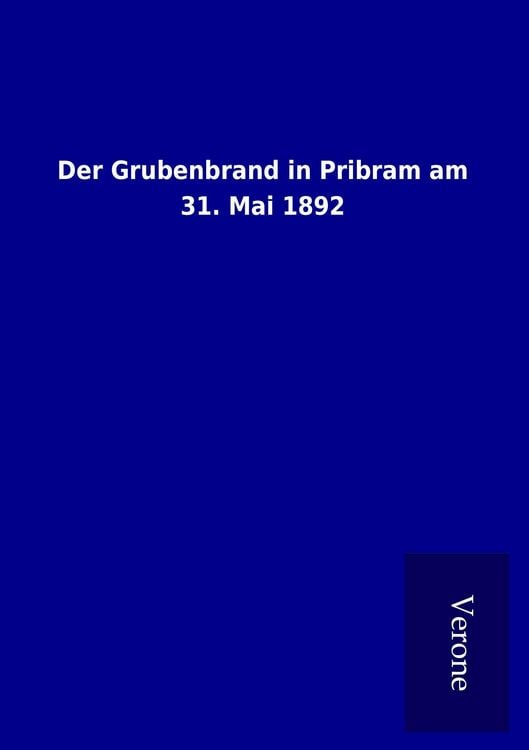 Produktbild: Der Grubenbrand in Pribram am 31. Mai 1892