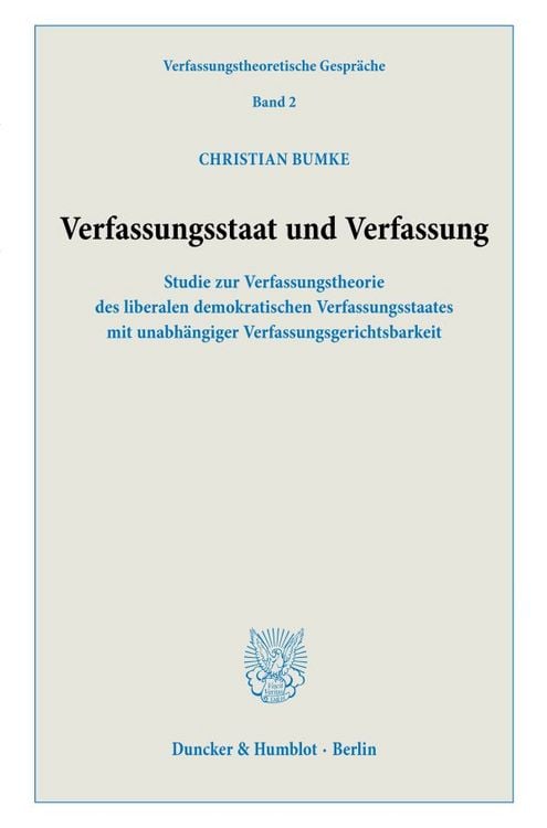 Produktbild: Verfassungsstaat und Verfassung.