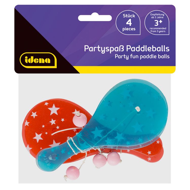 Produktbild: Idena Paddleballs Partyspa&szlig; 4 St&uuml;ck