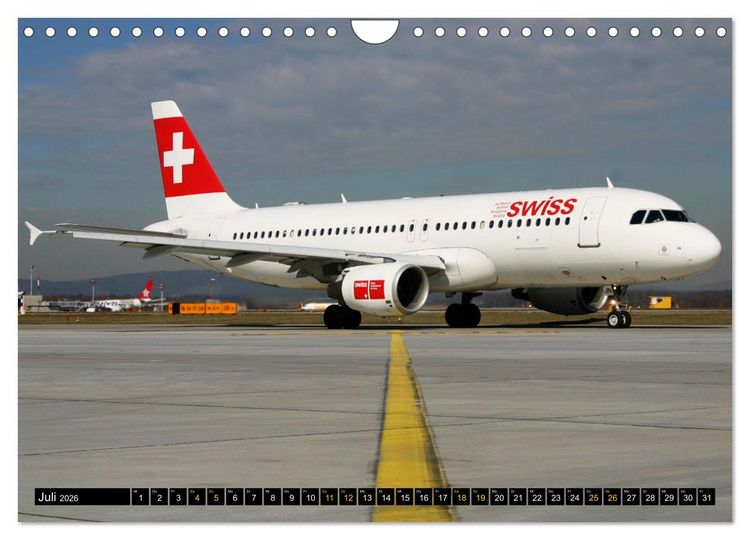 Produktbild: Airbus Airliners (Wandkalender 2026 DIN A4 quer), CALVENDO Monatskalender