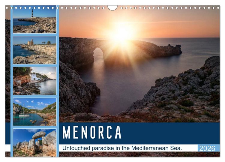 Produktbild: Menorca Untouched paradise in the Mediterranean Sea (Wall Calendar 2026 DIN A3 landscape), CALVENDO 12 Month Wall Calendar