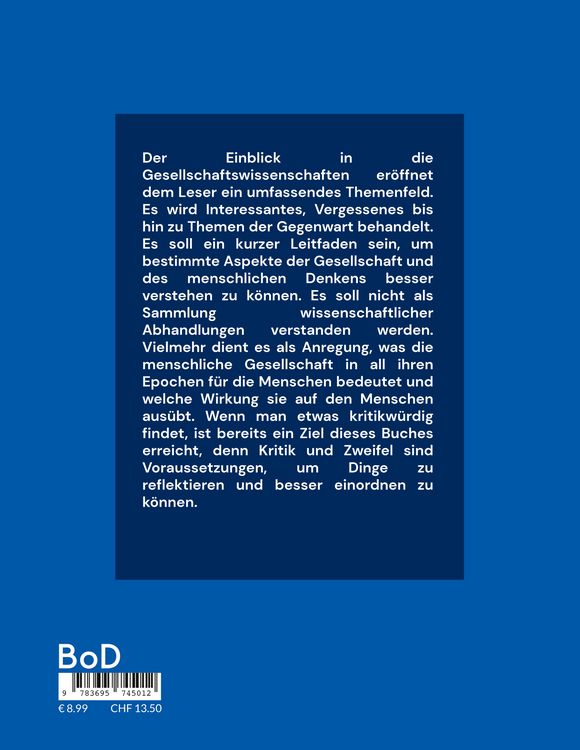 Produktbild: Der Blick in die Gesellschaftswissenschaften