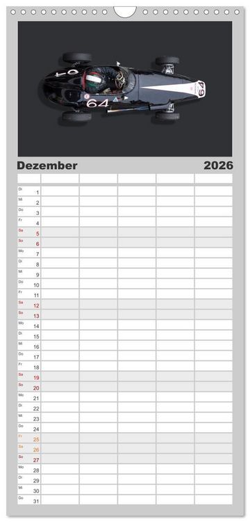 Produktbild: Familienplaner 2026 - Legenden des Rennsports - Formel Junior 1955-1965 mit 5 Spalten (Wandkalender, 21 x 45 cm) CALVENDO