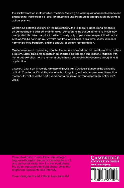 Produktbild: Mathematical Methods for Optical Physics and Engineering