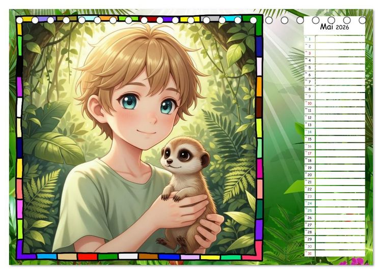 Produktbild: Meine Tierbabys (Tischkalender 2026 DIN A5 quer), CALVENDO Monatskalender