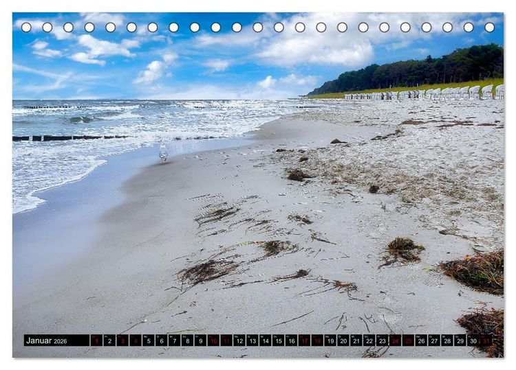Produktbild: Fischland - Dar&szlig;- Zingst (Tischkalender 2026 DIN A5 quer), CALVENDO Monatskalender